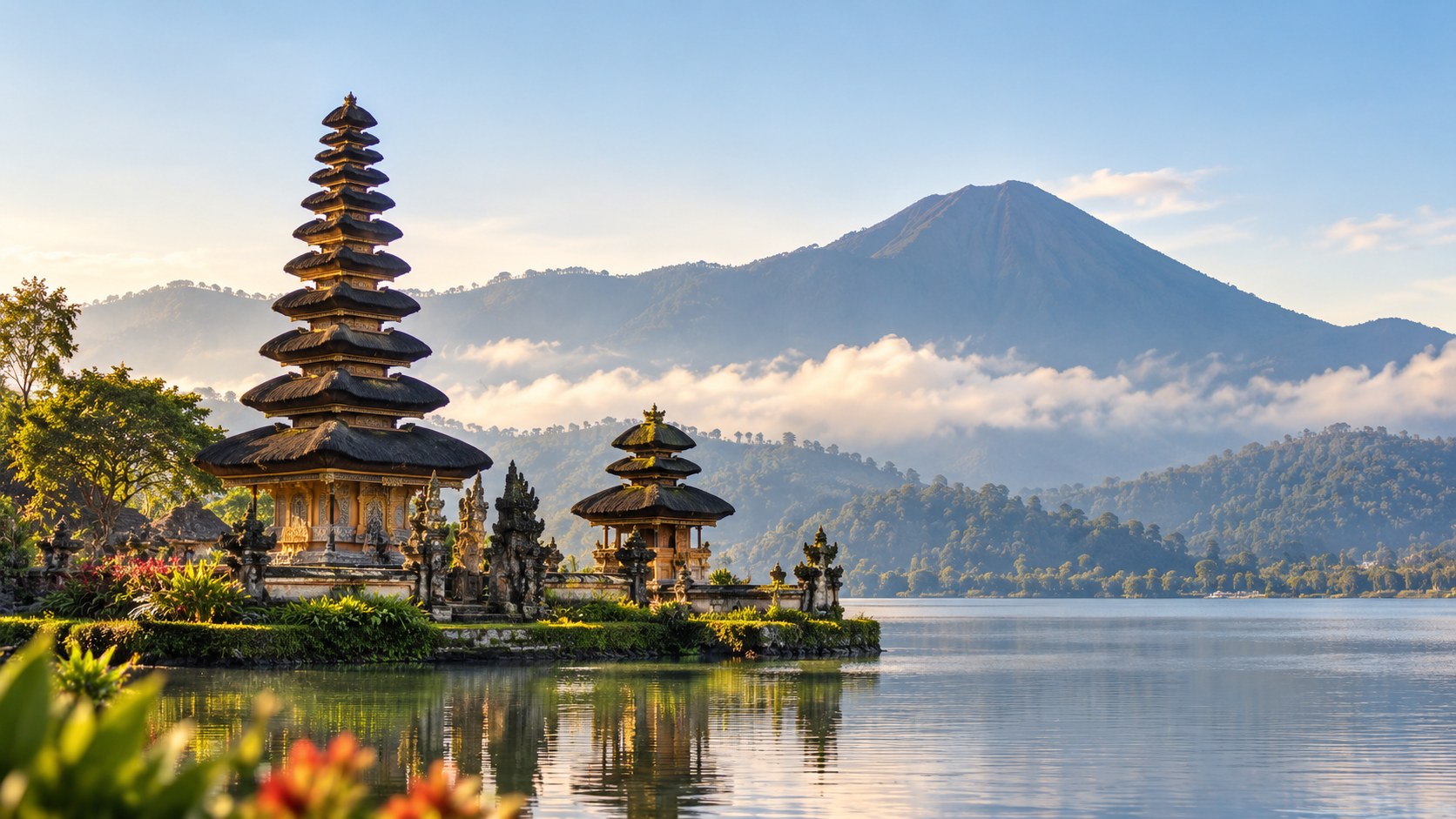 Candi dan pegunungan di Indonesia